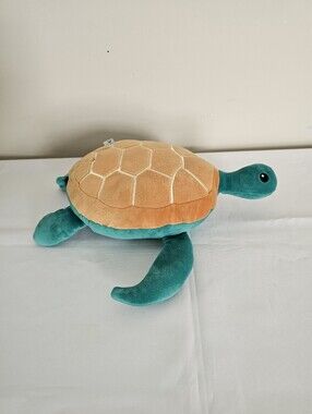 Plush Teal and Tan Sea Turtle Soft Toy
